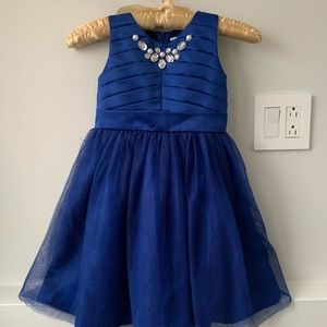 Gymboree royal blue holiday dress with jewels size 5
